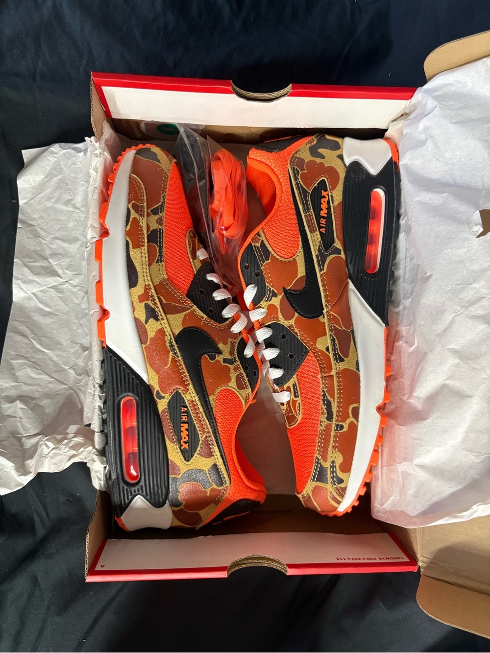 Nike air max 90 Orange & Black Camo Air Max Sneakers